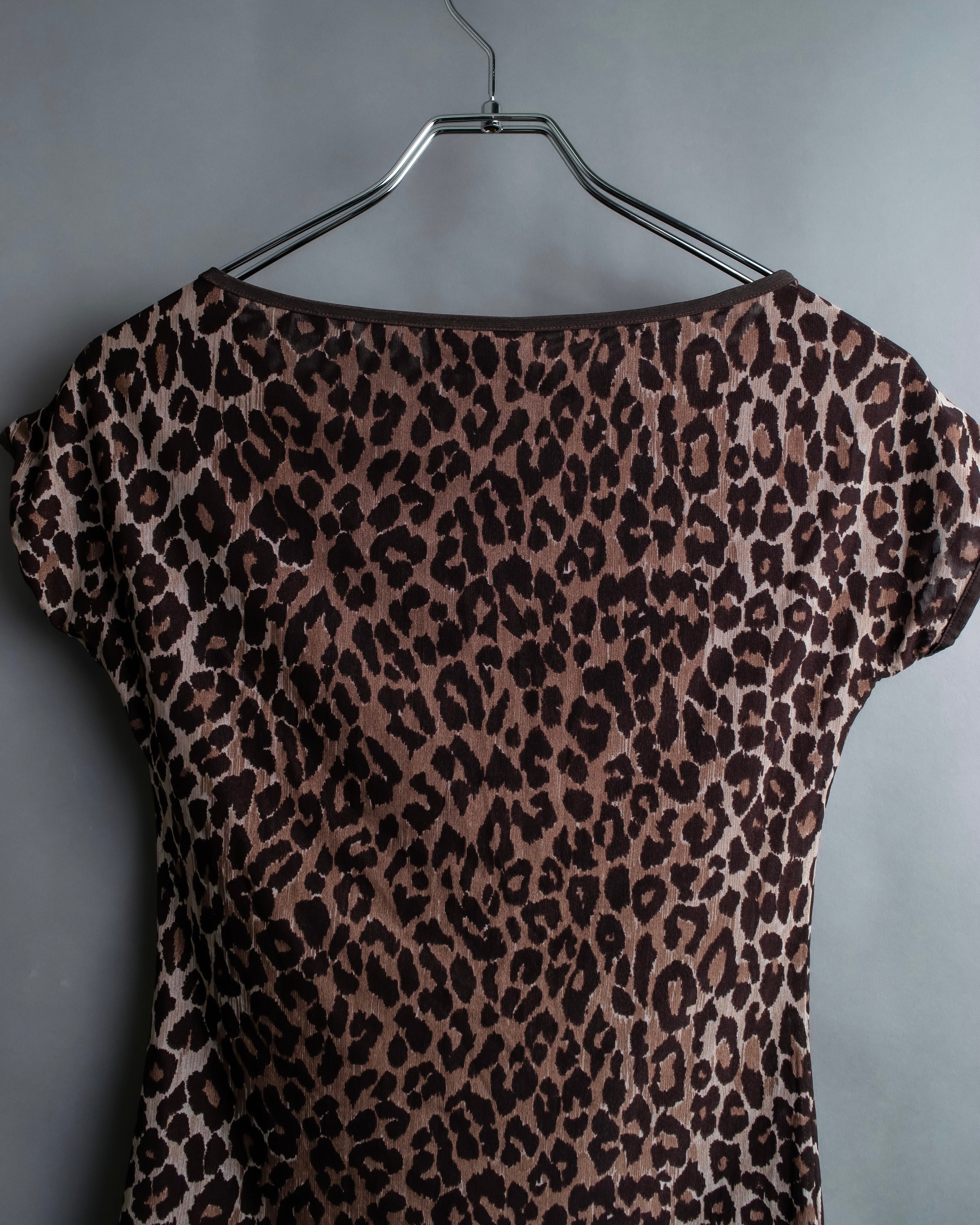 "DOLCE & GABBANA" Leopard print short cut and sew