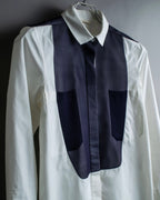 "CELINE" Combination color dress shirt