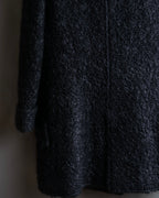 "Valentino Garavani" Fur collar boucle wool mid-length coat