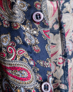 "Christian Dior" 100% silk paisley pajama set