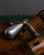 "GUCCI" Teardrop motif silver ring