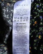 GUCCI × LIBERTY LONDON/ 2020AW Original Floral Pattern Fabric Ribbon Tie Button Down Shirt