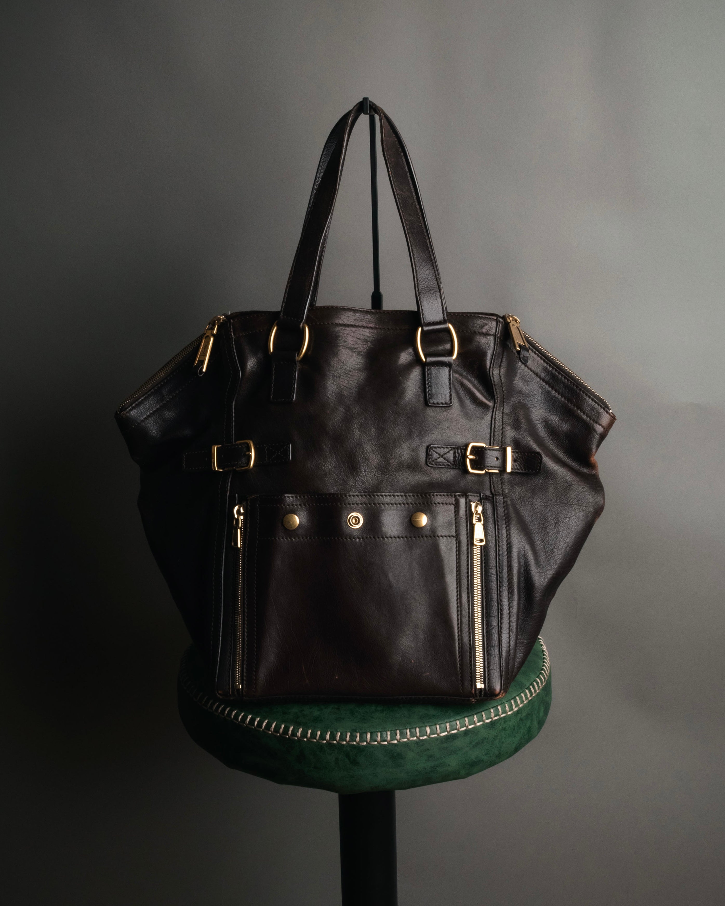 “Yves Saint Laurent” 2000’s downtown leather tote bag