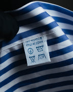 -MOOD MILLÉSIMES- 90’s-00’s vivid blue stripe wide-spread collar shirt