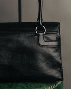“Salvatore Ferragamo“ 00’s-10’s Gancini ring hardware leather shoulder bag