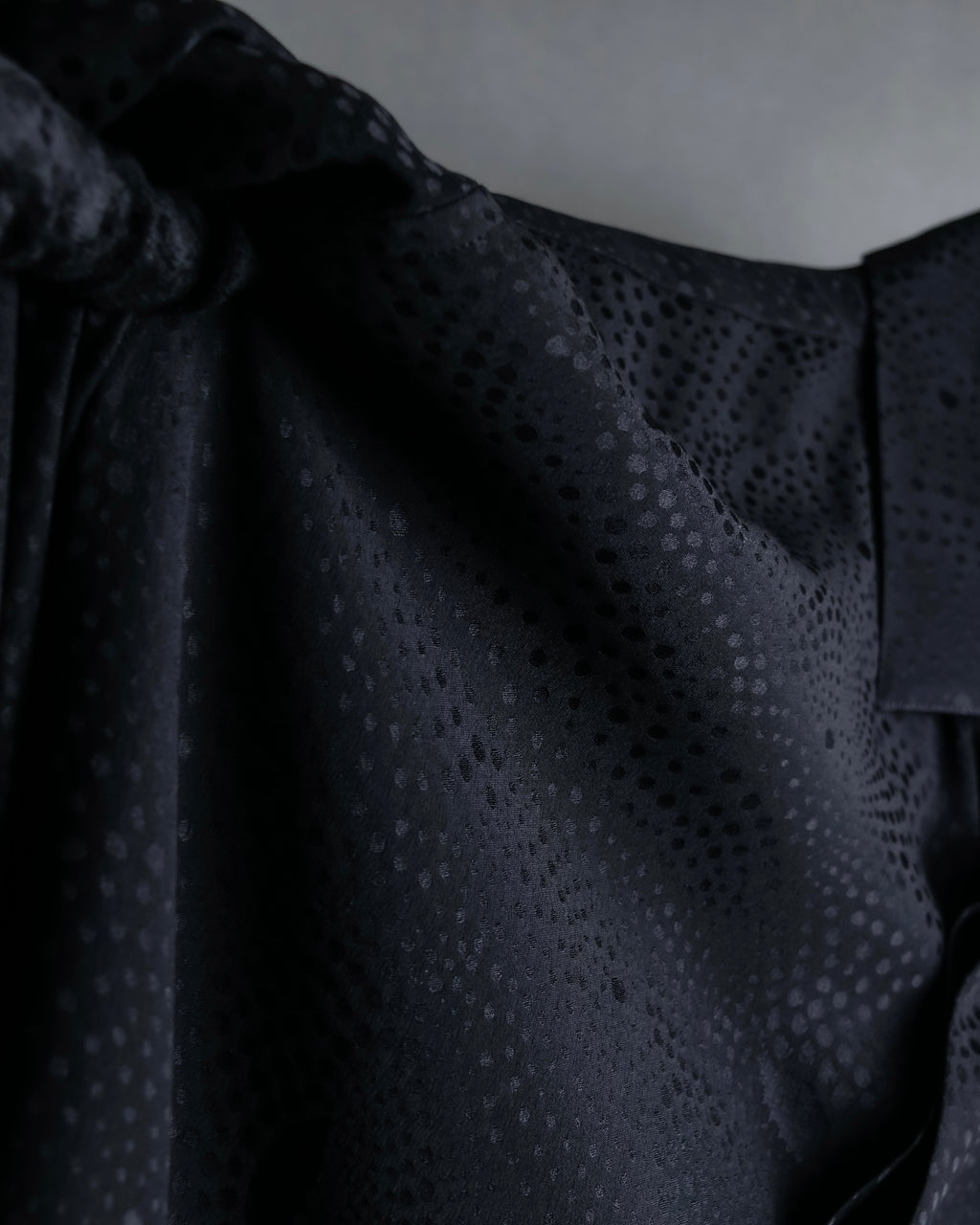 "Saint Laurent" Jacquard pattern silk satin shirt