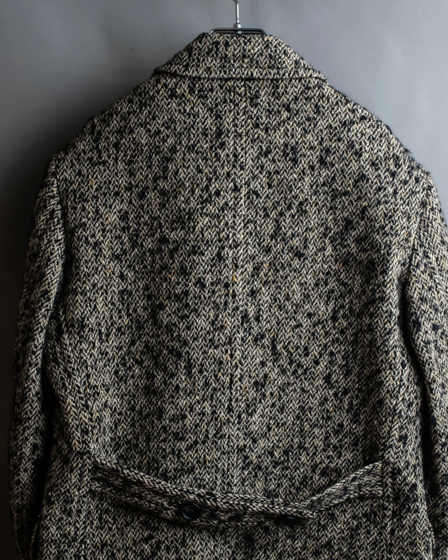 "LANVIN" Double breasted tweed chester coat