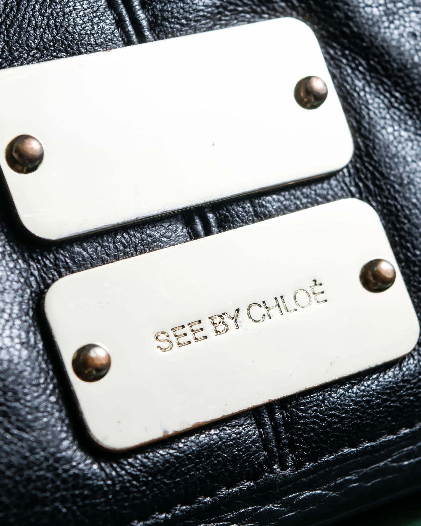 "SEE BY CHLOE" Out pocket design 2way leather bag