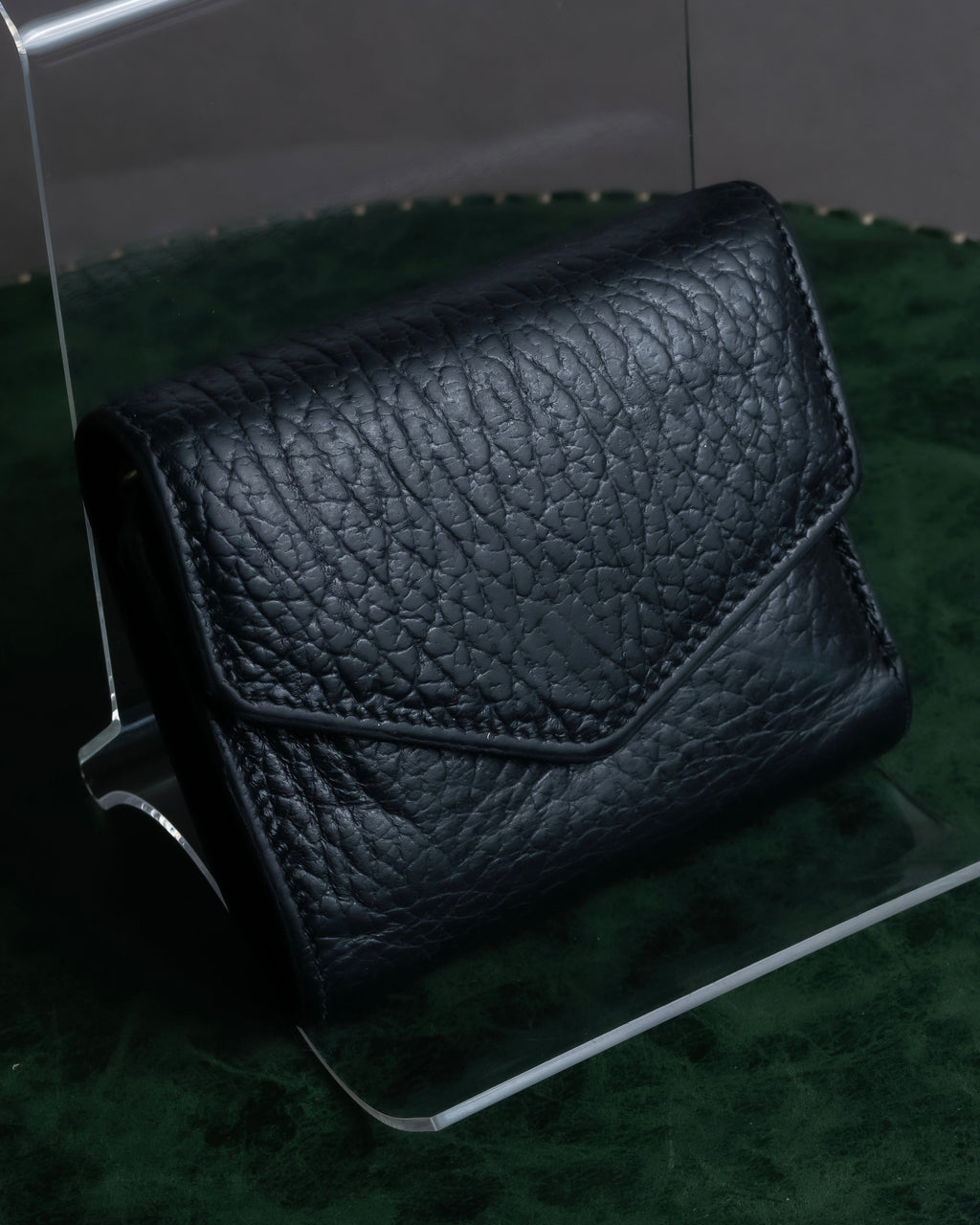 "MAISON MARGIELA" Grained leather envelope compact wallet