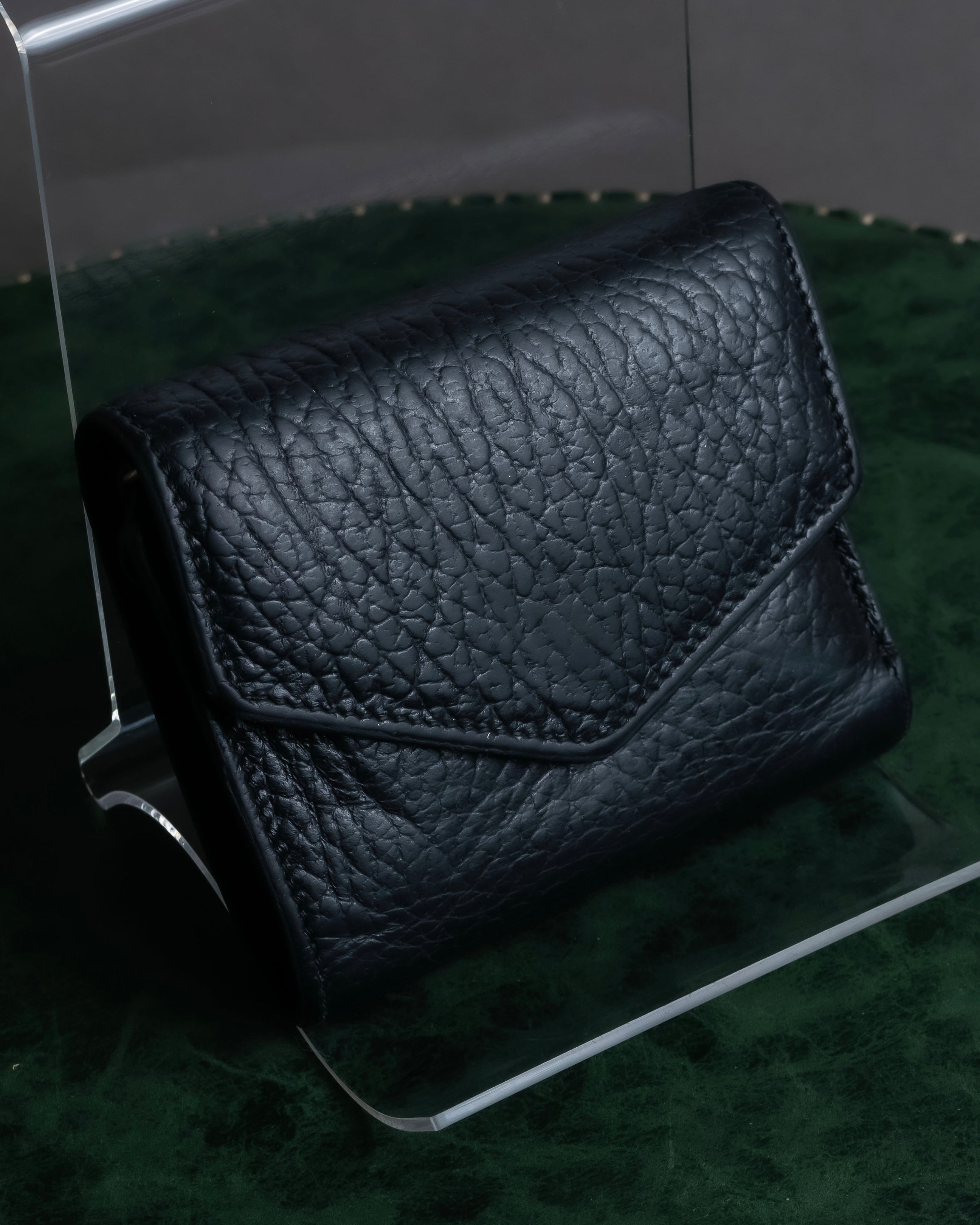 "MAISON MARGIELA" Grained leather envelope compact wallet