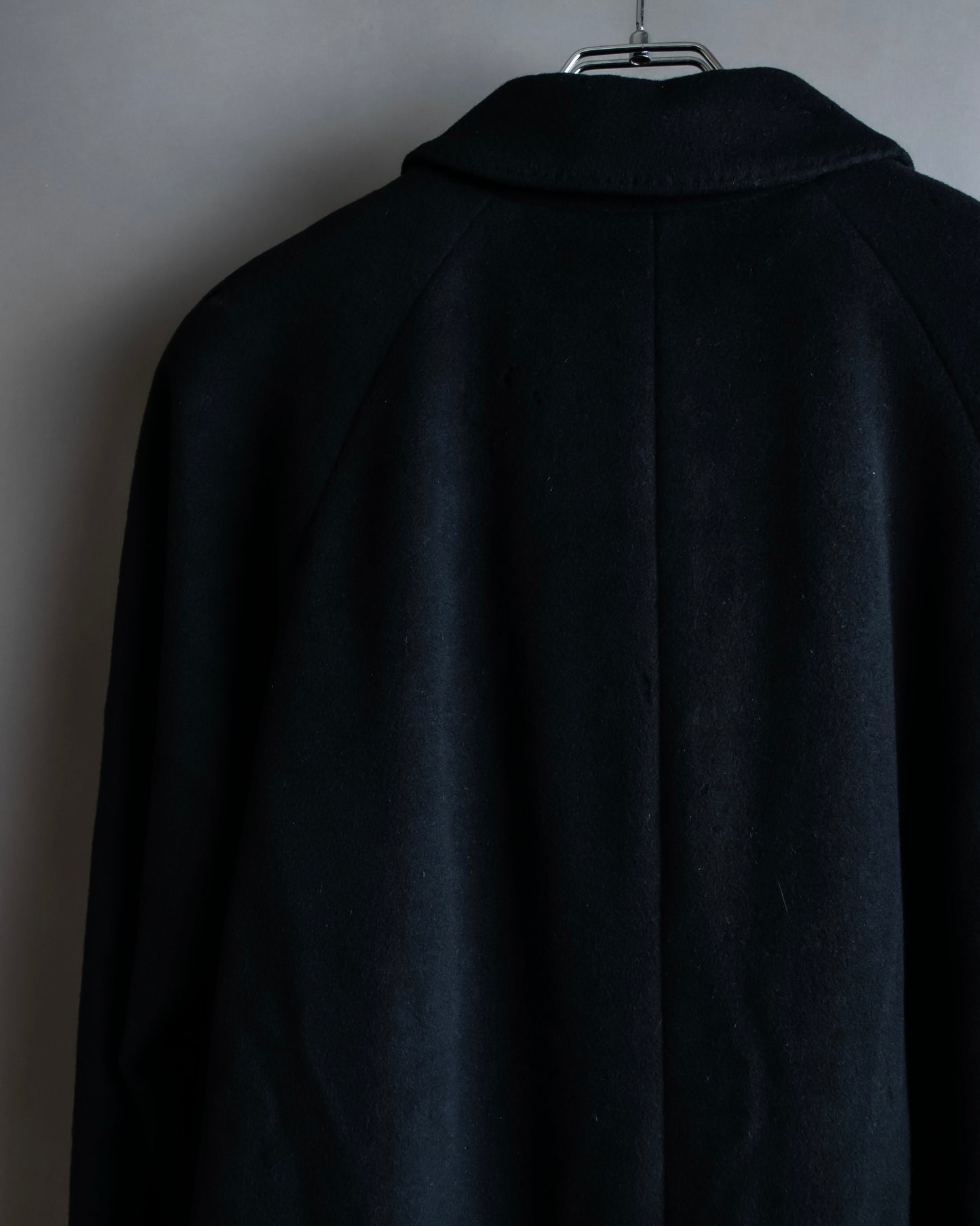 "BURBERRYS" Fly front cashmere blend soutien collar long coat