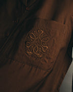 "Christian Dior" 80's  Lustrous silk blend long sleeve shirt
