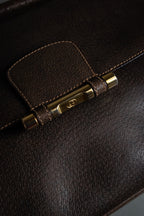 "GUCCI" Bar-shaped fastener design leather shoulder bag