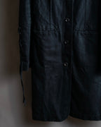 "vanessa bruno" Lace fringe design drawstring cotton linen shirt dress