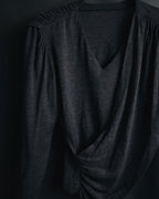 "Christian Dior" Late 80’s-early 90’s draped wrap knit top