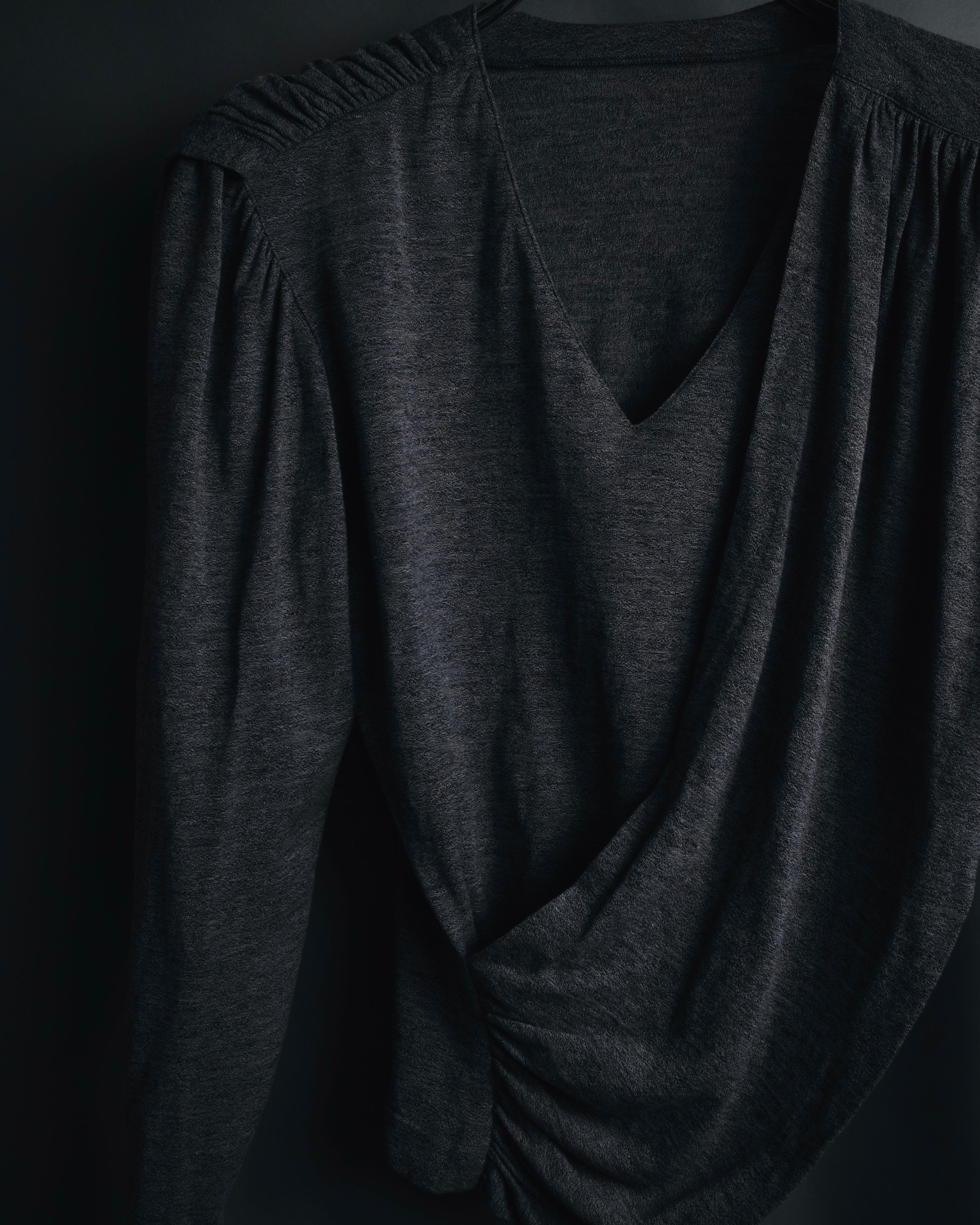 "Christian Dior" Late 80’s-early 90’s draped wrap knit top