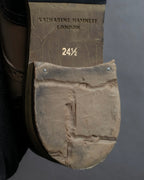 "KATHARINE HAMNETT" Wingtip design bicolor leather shoes