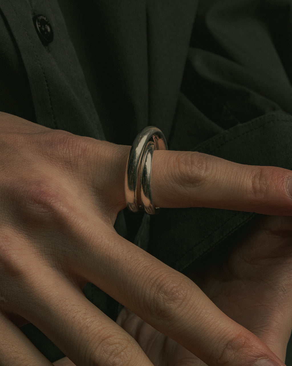 "HERMES" Vertige polished silver 925 ring
