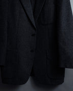 "BURBERRY" Marbled wool unlined tailored jacket