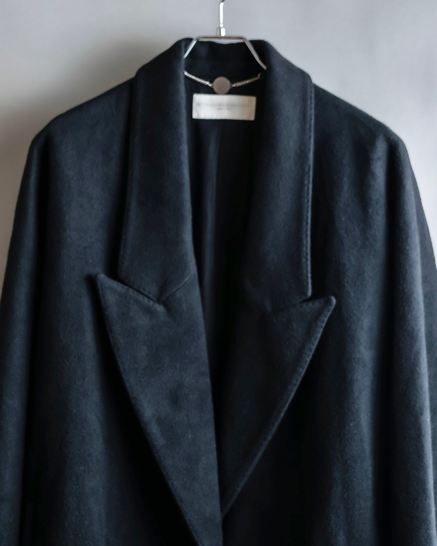 "STELLA McCARTNEY" Cashmere blend peak lapel tailored coat