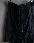 "JEAN PAUL GAULTIER MAILLE FEMME" Sheer shirring design design half pants