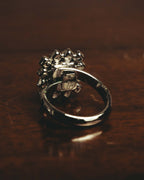 "Christian Dior" 70's-80's Emerald halo costume ring