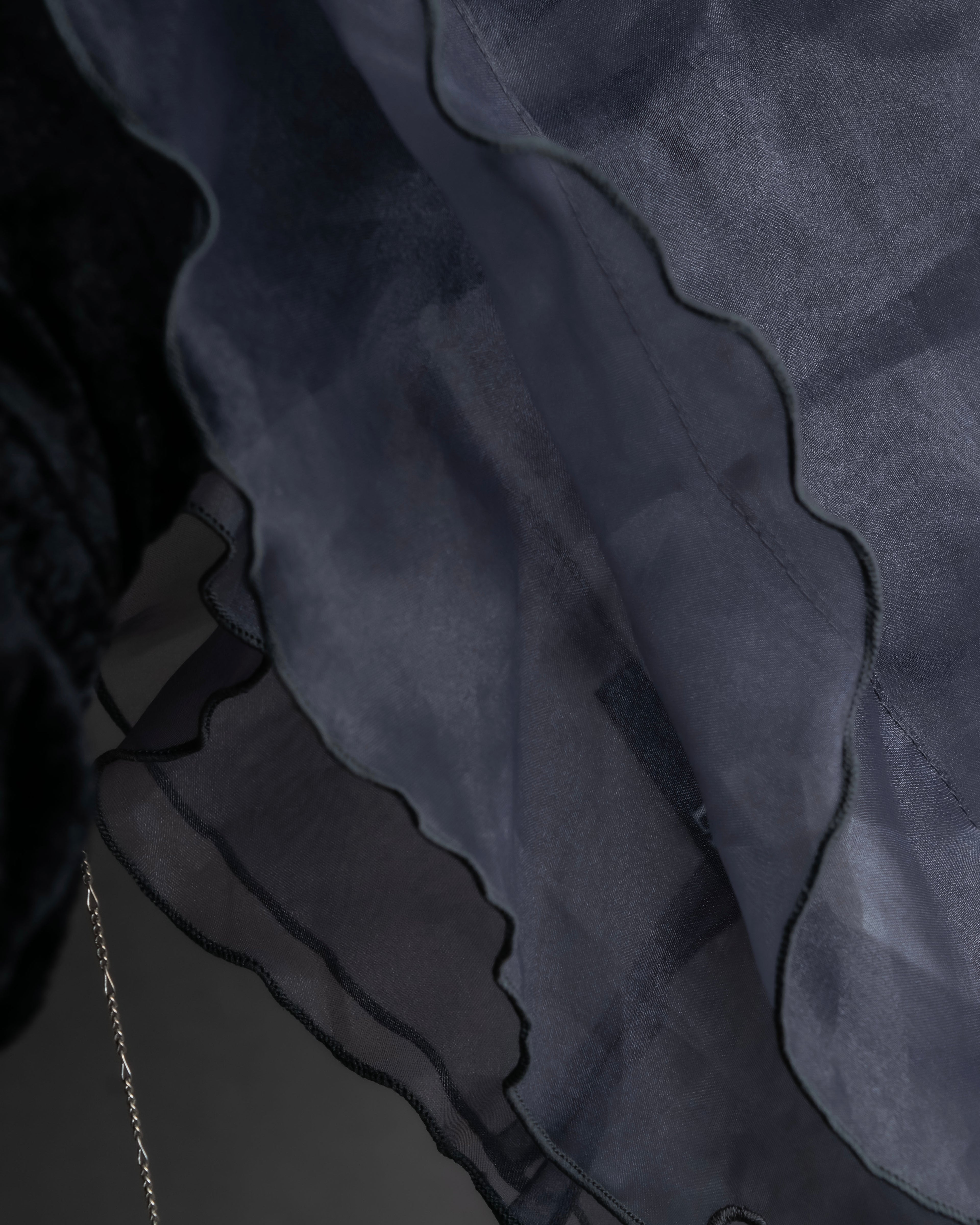 "LIMI feu " Chain docking organza bucket hat