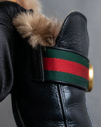 "GUCCI" GG logo design princetown loafers