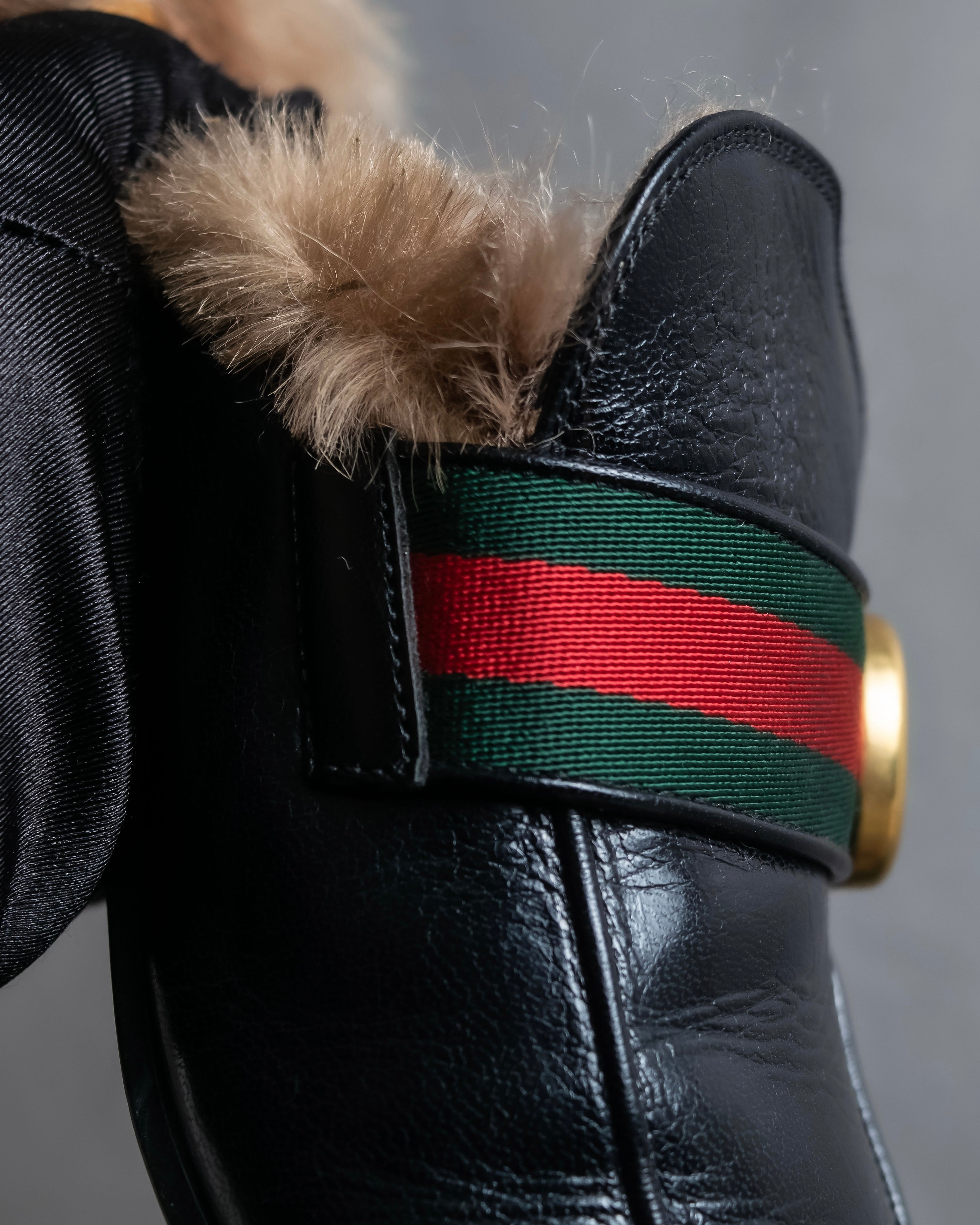 "GUCCI" GG logo design princetown loafers