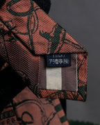 "JEAN PAUL GAULTIER HOMME" Drawing camouflage design silk neck tie