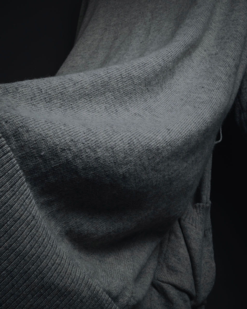 "Maison Margiela" 17AW belted gown knit coat