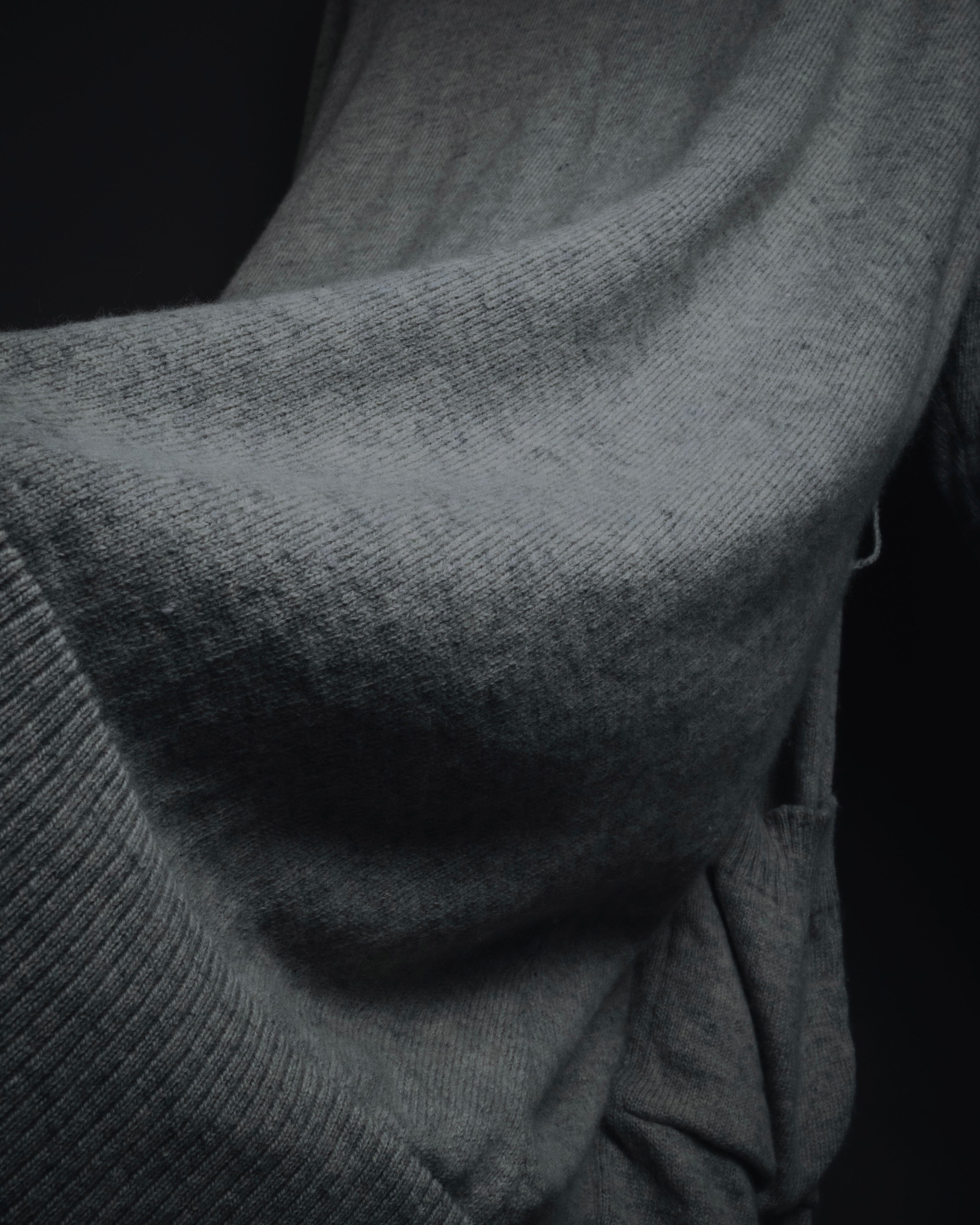 "Maison Margiela" 17AW belted gown knit coat