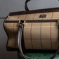 "BURBERRYS" Multi color check pattern canvas leather combination boston bag