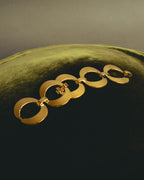 "Christian Dior" 80's-90's Sculptural gold tone link bracelet