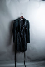"HELMUT LANG" wrapped leather coat