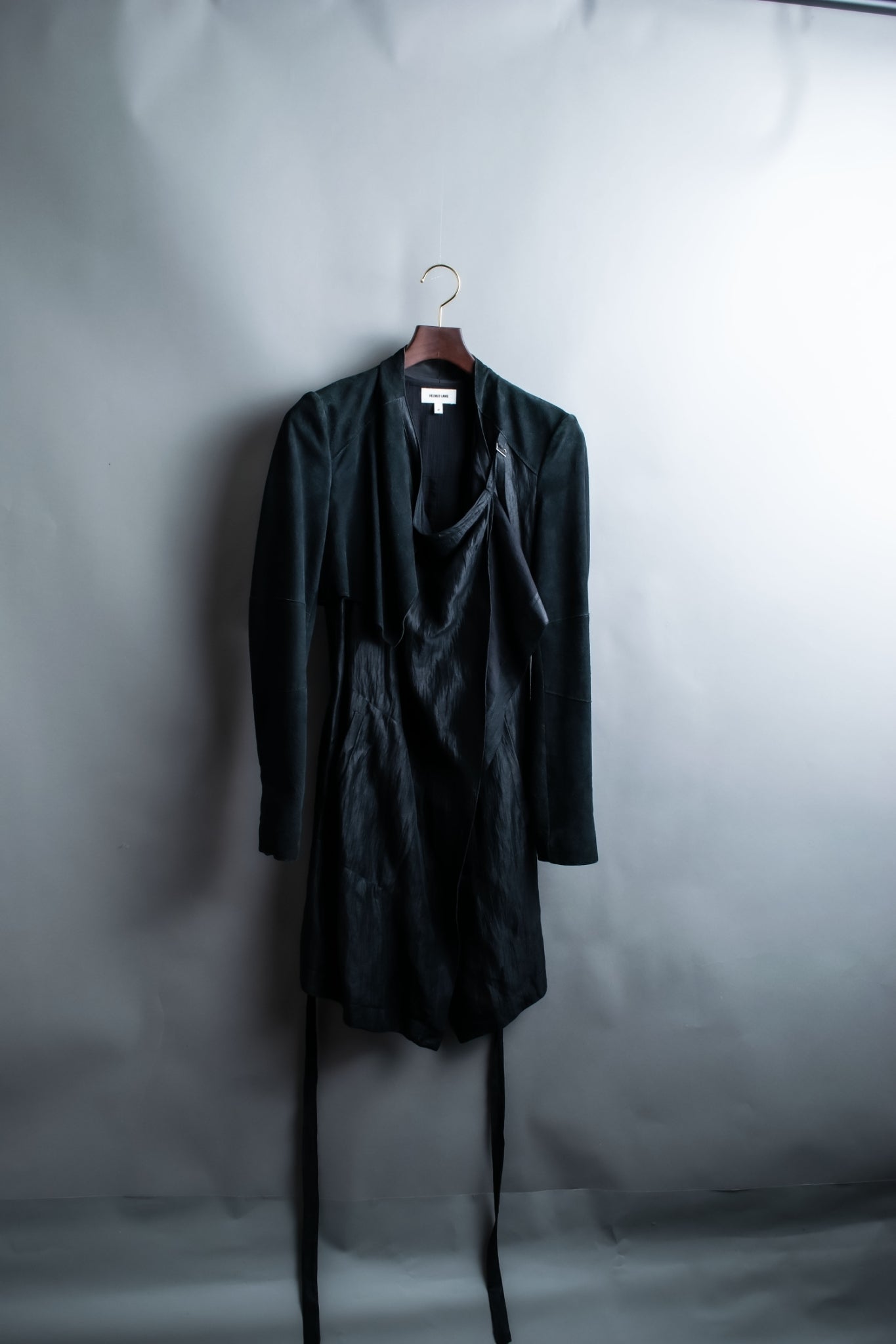 "HELMUT LANG" wrapped leather coat