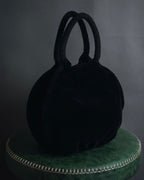 "LOEWE" Late 80s-Early 90s velvet knot tassel handbag