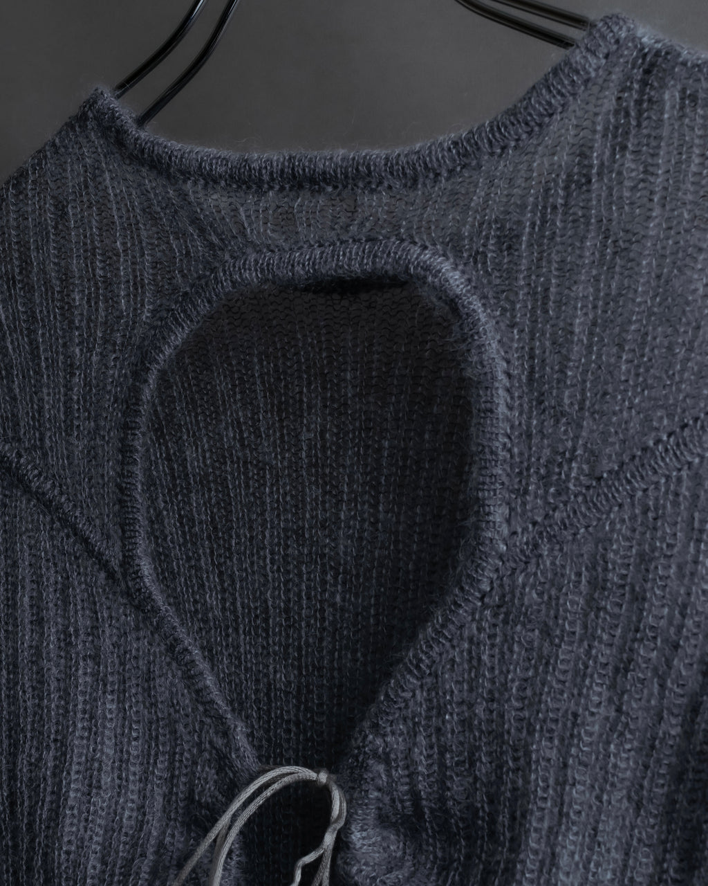"CECILIE BAHNSEN" Drawcord design Hole detail ribbed knit