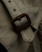 "BURBERRYS" Military detail single front stand collar coat