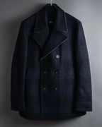 "HUGO BOSS" Double-breasted plaid coat