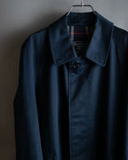 "BURBERRYS" Cotton polyester twill long length stand collar coat