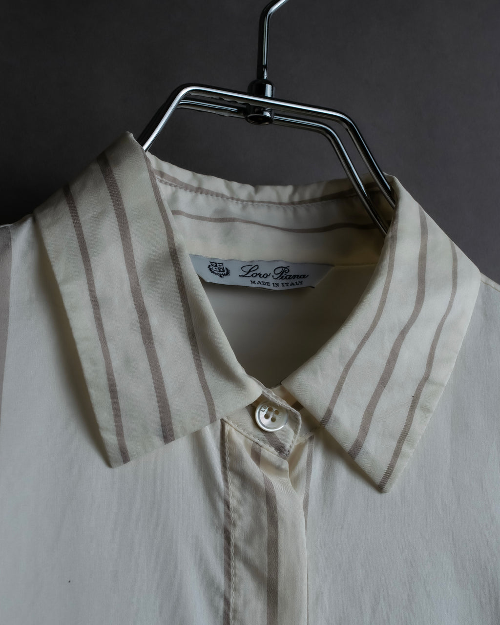 "Loro Piana" Multi-stripe pattern natural color shirt