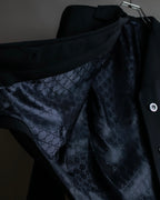 "GUCCI" 90's Beautiful draping fly-front tailored jacket