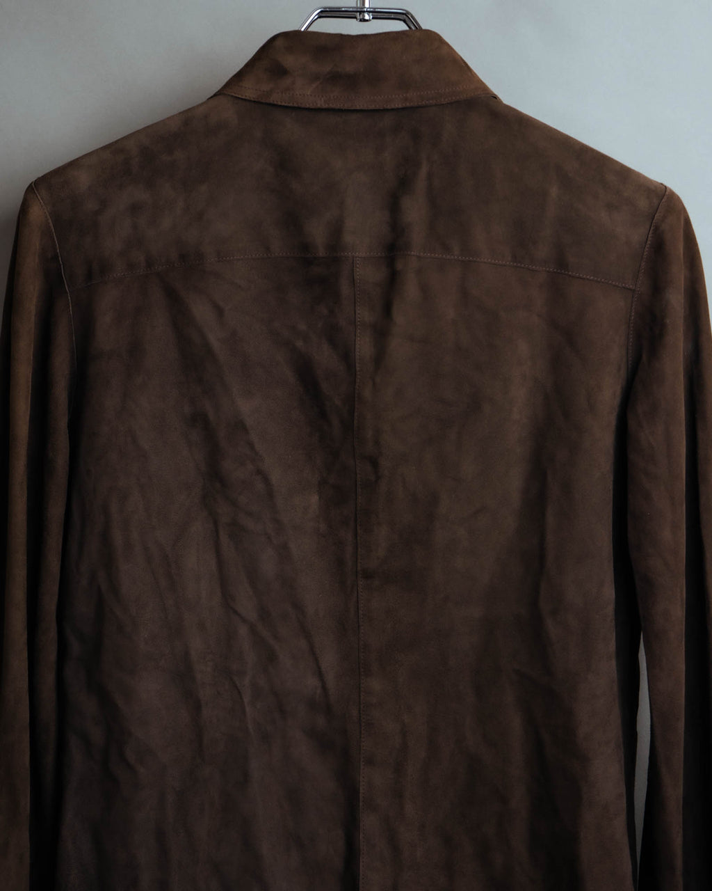 -SPECIAL- “BOTTEGA VENETA” 80’s-90’s Intrecciato suede leather shirt