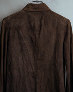 -SPECIAL- “BOTTEGA VENETA” 80’s-90’s Intrecciato suede leather shirt