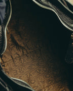 “Salvatore Ferragamo” 00’s-10’s Gancini pebbled leather handbag