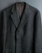 "Burberrys" diagonal striped pure new wool long coat