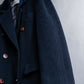 "Vintage double breasted velour trimmed chester coat"