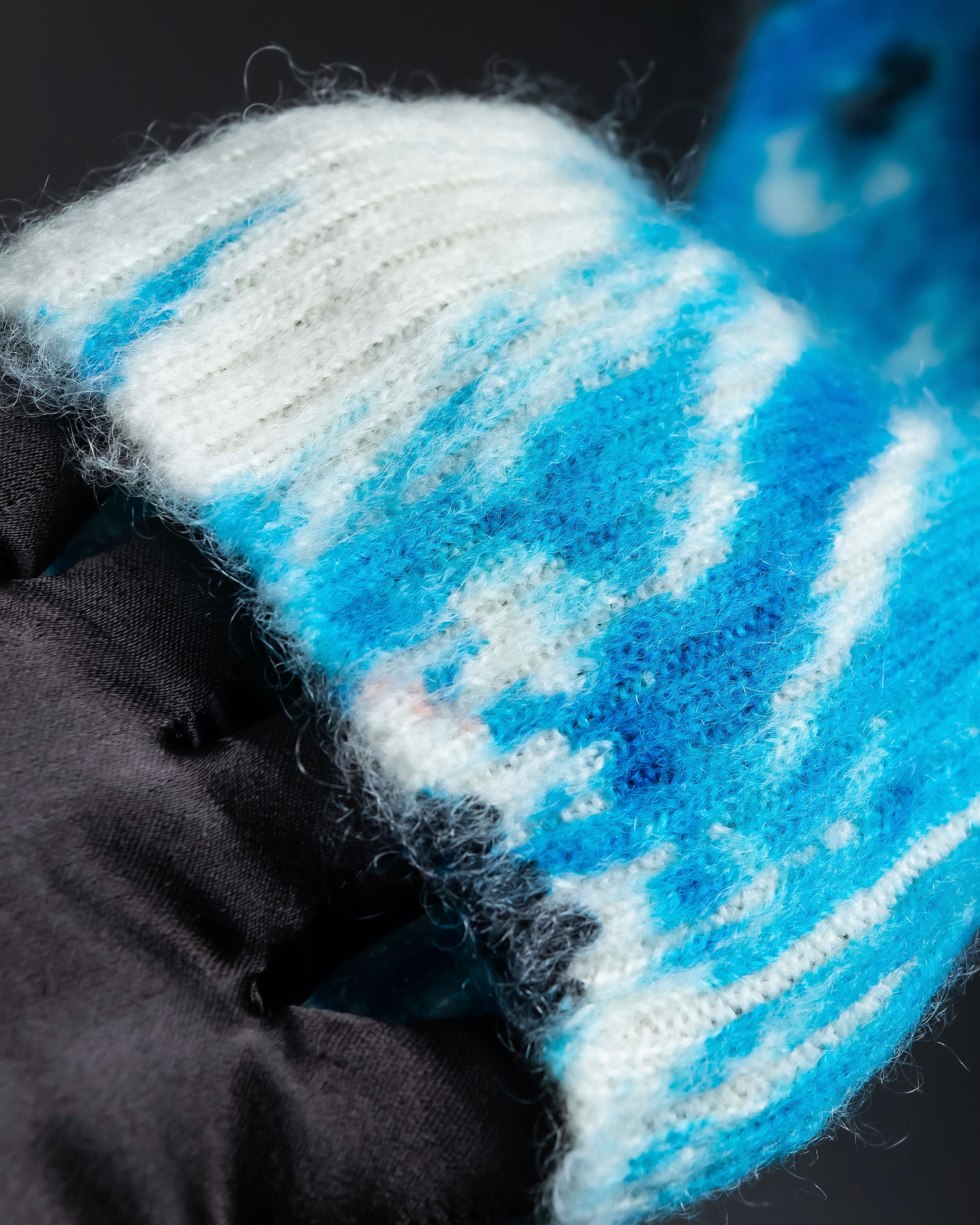 "PRADA" Abstract all over print mohair blend knit