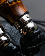 "GUCCI" Bamboo design combination chain shoulder leather bag